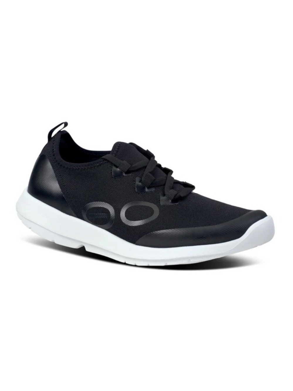 OOFOS Black Women's Low-Profile Knit Sneaker